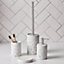 GoodHome Elland Concrete & stainless steel Terrazzo effect Toilet brush & holder