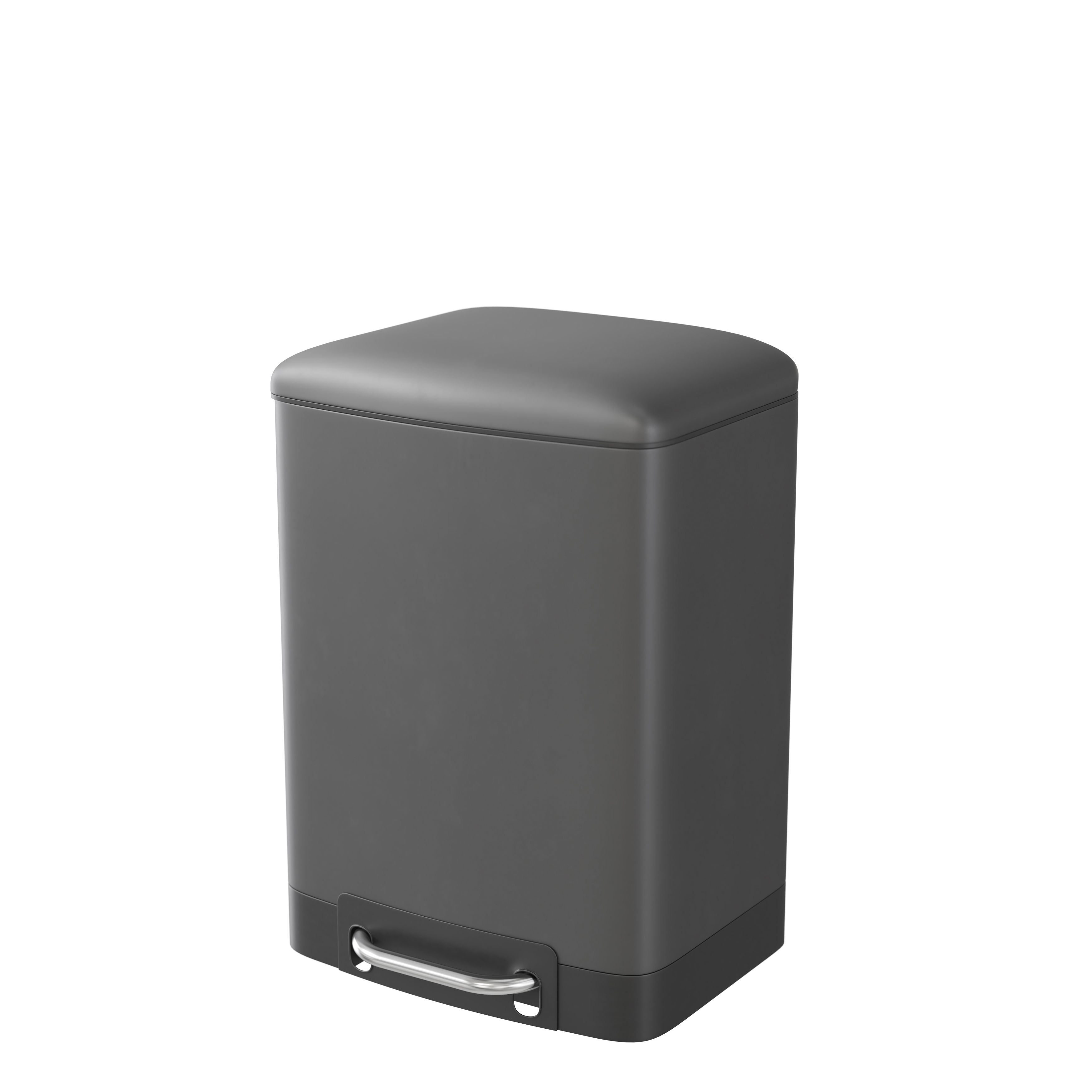 GoodHome Elland Ebony Metal Bathroom Bin - 5L