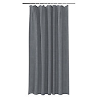 GoodHome Elland Ebony Plain Shower curtain (L)2000mm