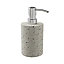 GoodHome Elland Matt Beige Terrazzo effect Concrete & polyresin Freestanding Soap dispenser