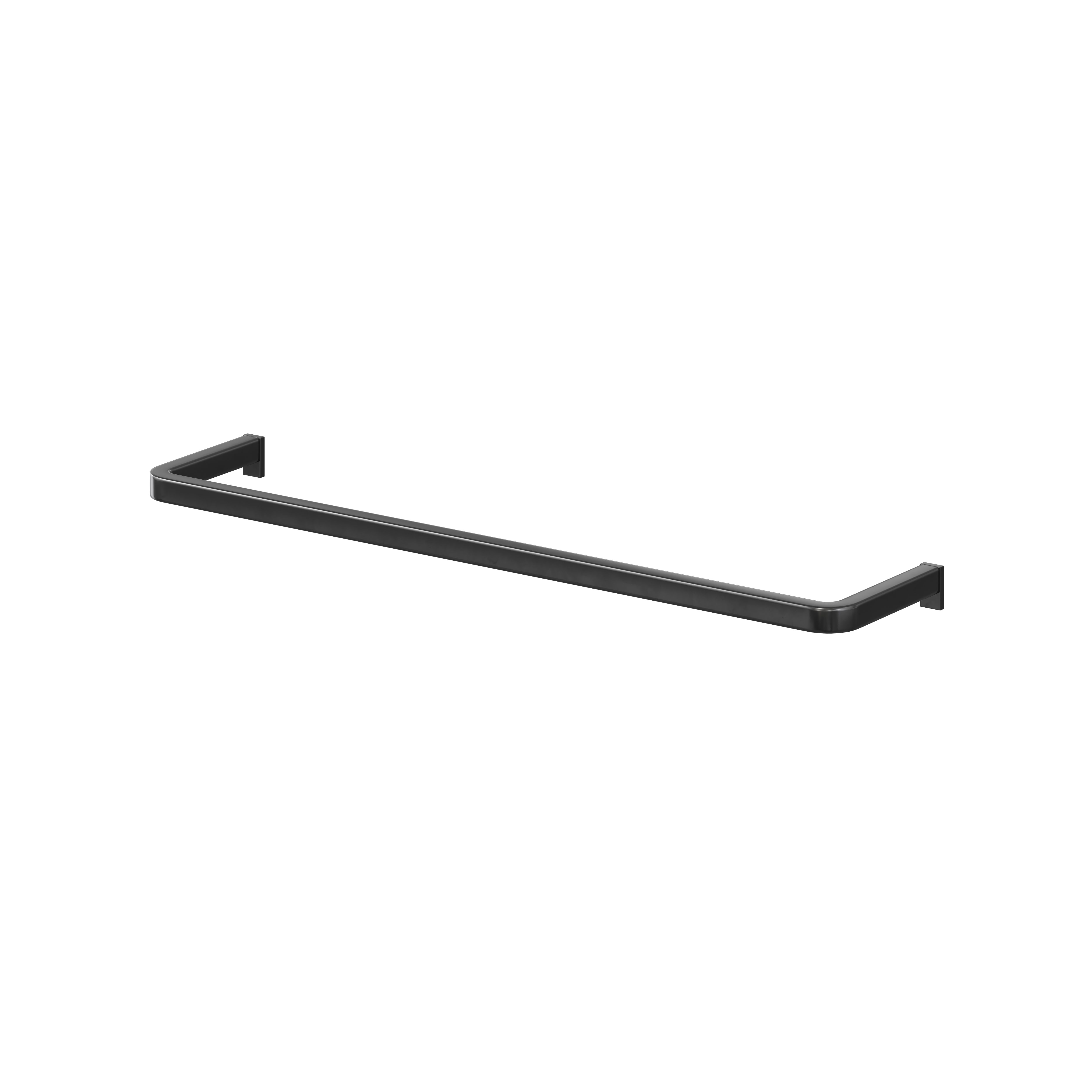 GoodHome Elland Matt Black Steel Wall mounted Towel rail W 40cm DIY at B Q