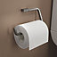 GoodHome Elland Matt Brushed Silver effect Wall-mounted Toilet roll holder (H)106mm (W)1700mm