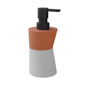 GoodHome Elland Matt Mango Concrete effect Concrete & polyresin Freestanding Soap dispenser