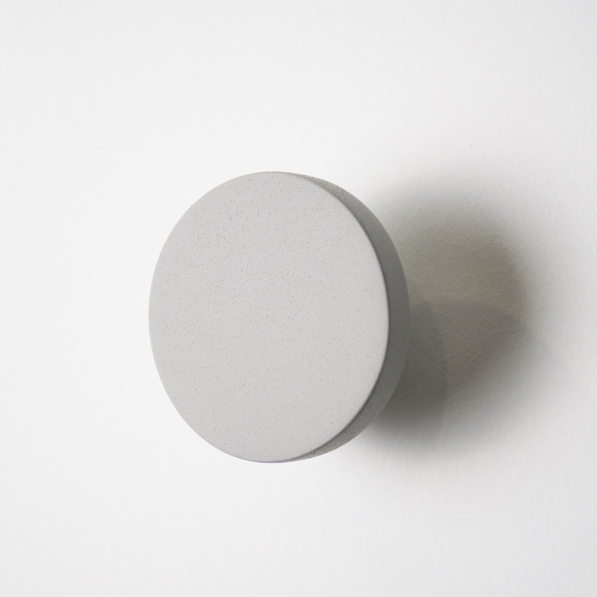 GoodHome Elland Matt Vapor Grey Concrete effect Concrete Circular Single Hook (H)60mm (W)60mm