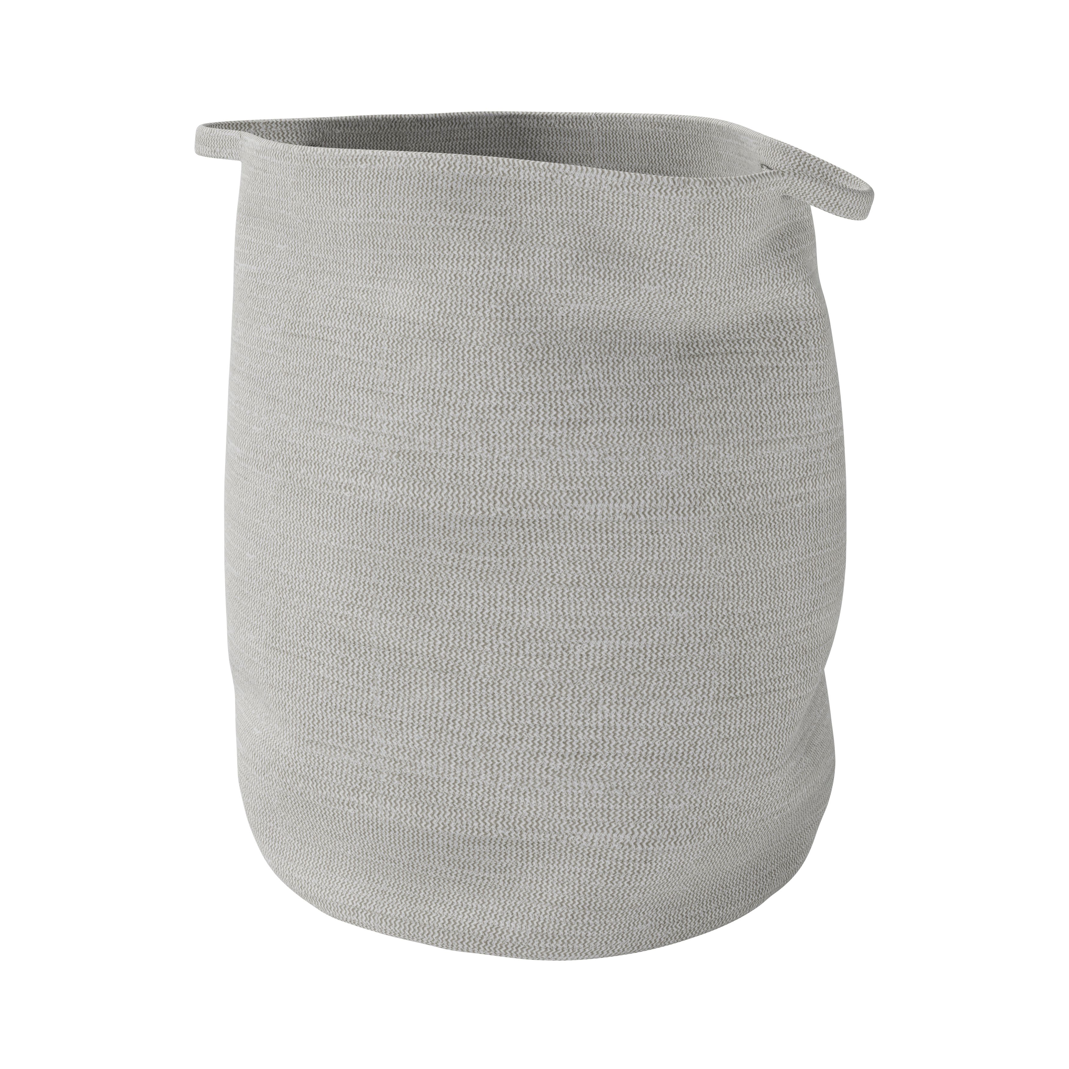 GoodHome Elland Pebble & White 59L Laundry bin (H)55cm (W)58cm DIY at B&Q