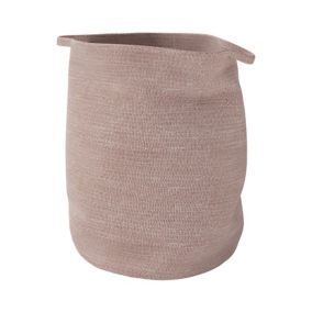 GoodHome Elland Pink & white 59L Laundry bin (H)55cm (W)58cm