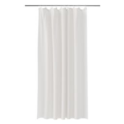 GoodHome Elland White Plain Shower curtain (L)2000mm