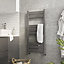 GoodHome Ellesmere, Anthracite Vertical Flat Towel radiator (W)450mm x (H)974mm