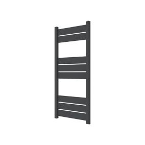 GoodHome Ellesmere, Anthracite Vertical Towel radiator (W)450mm x (H)974mm