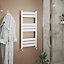 GoodHome Ellesmere, White Vertical Flat Towel radiator (W)450mm x (H)974mm