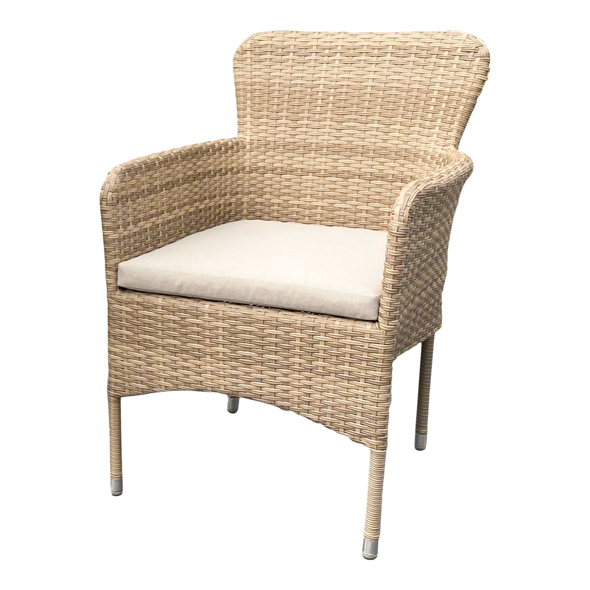 GoodHome Elos Beige Rattan effect 2 seater Bistro set