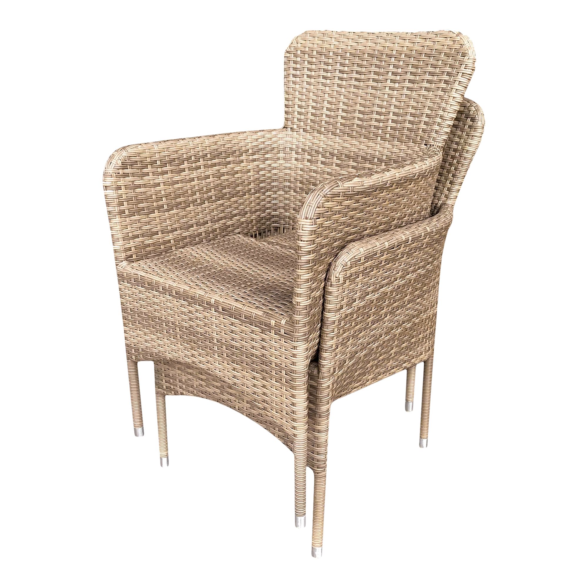 GoodHome Elos Beige Rattan effect 6 seater Dining set