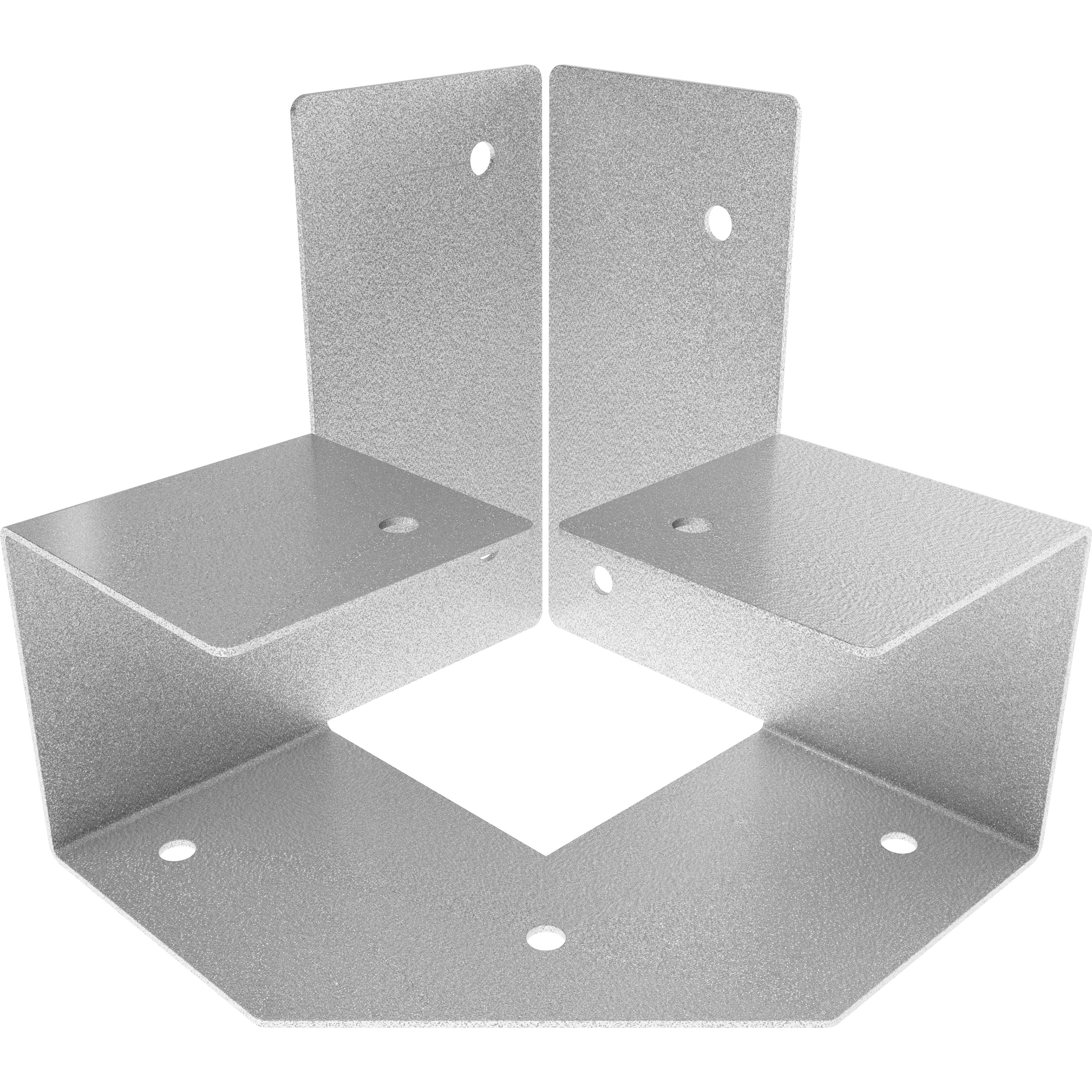 GoodHome Elvet Steel 3-way timber connector , Pack of 4