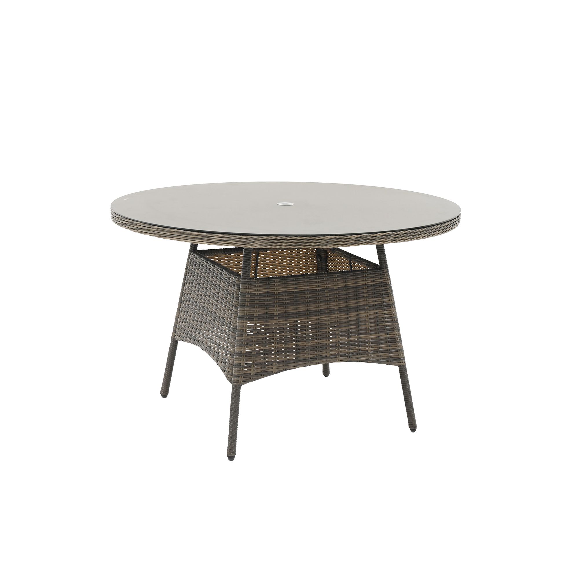 GoodHome Emali Brown Rattan effect 4 seater Dining set