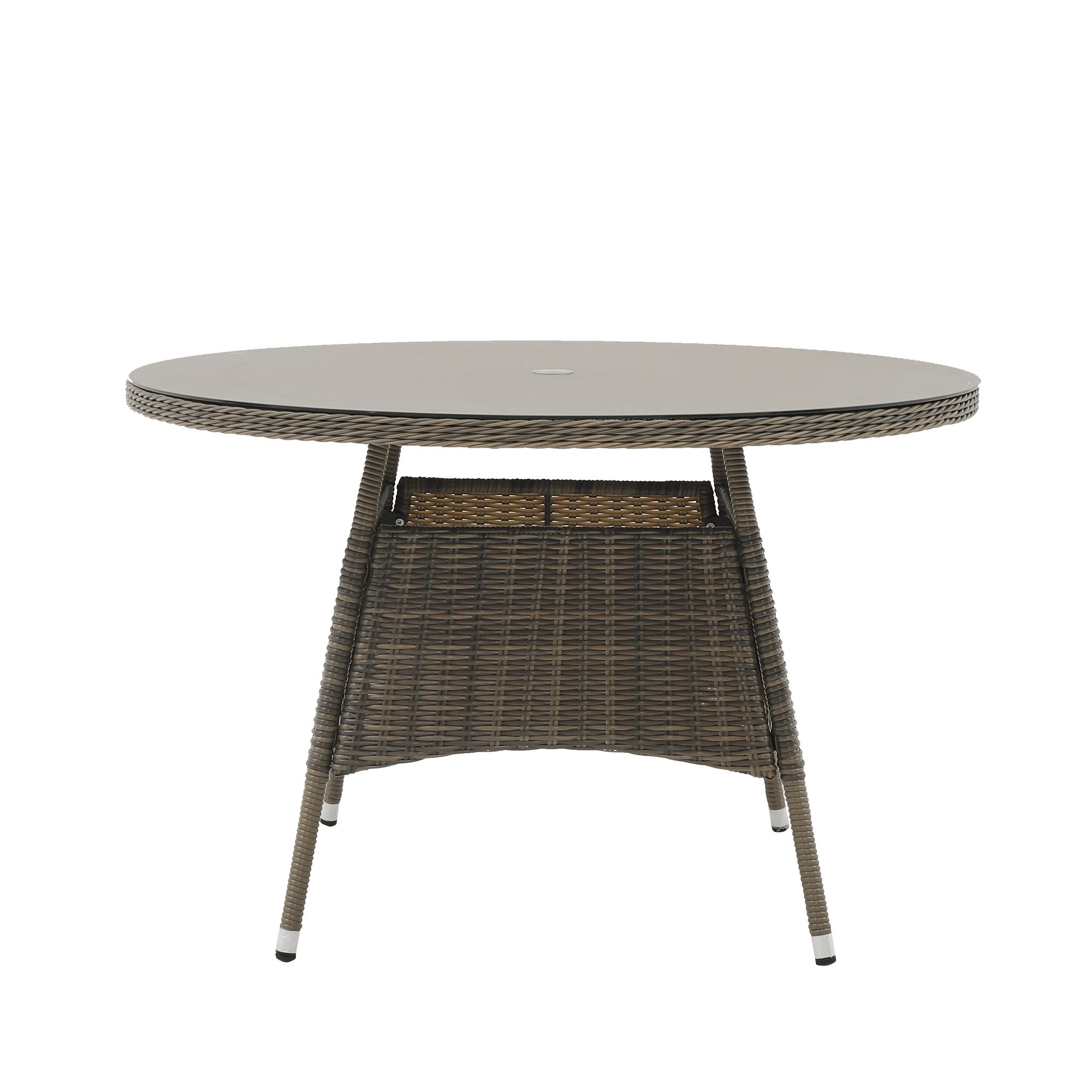 GoodHome Emali Brown Rattan effect 4 seater Dining set