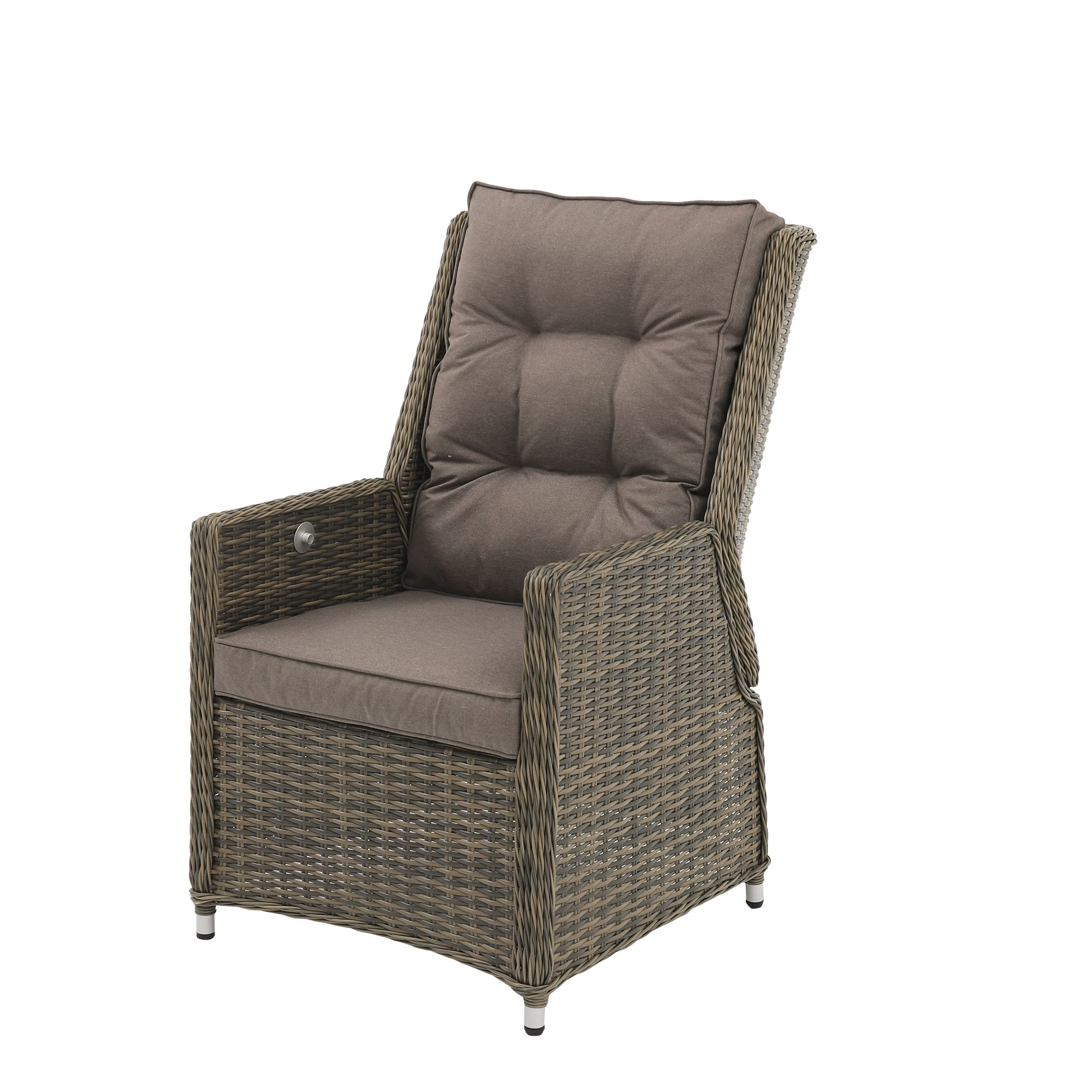 GoodHome Emali Brown Rattan effect 4 seater Dining set