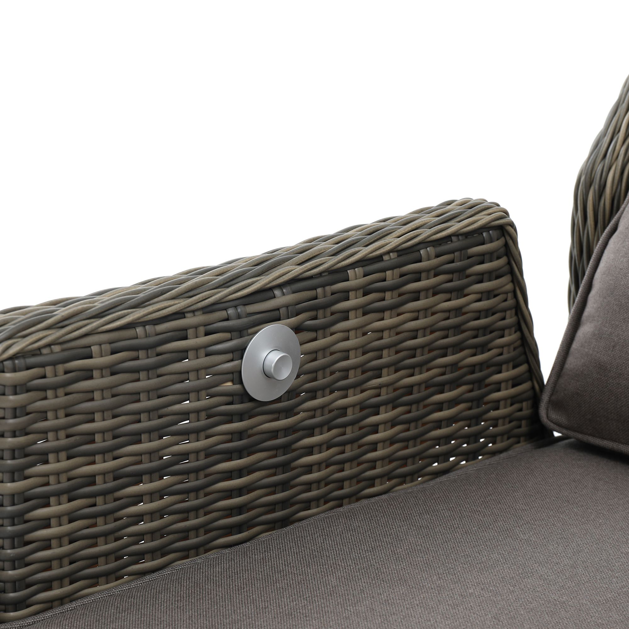 GoodHome Emali Matt Brown Rattan effect 4 Seater Coffee set