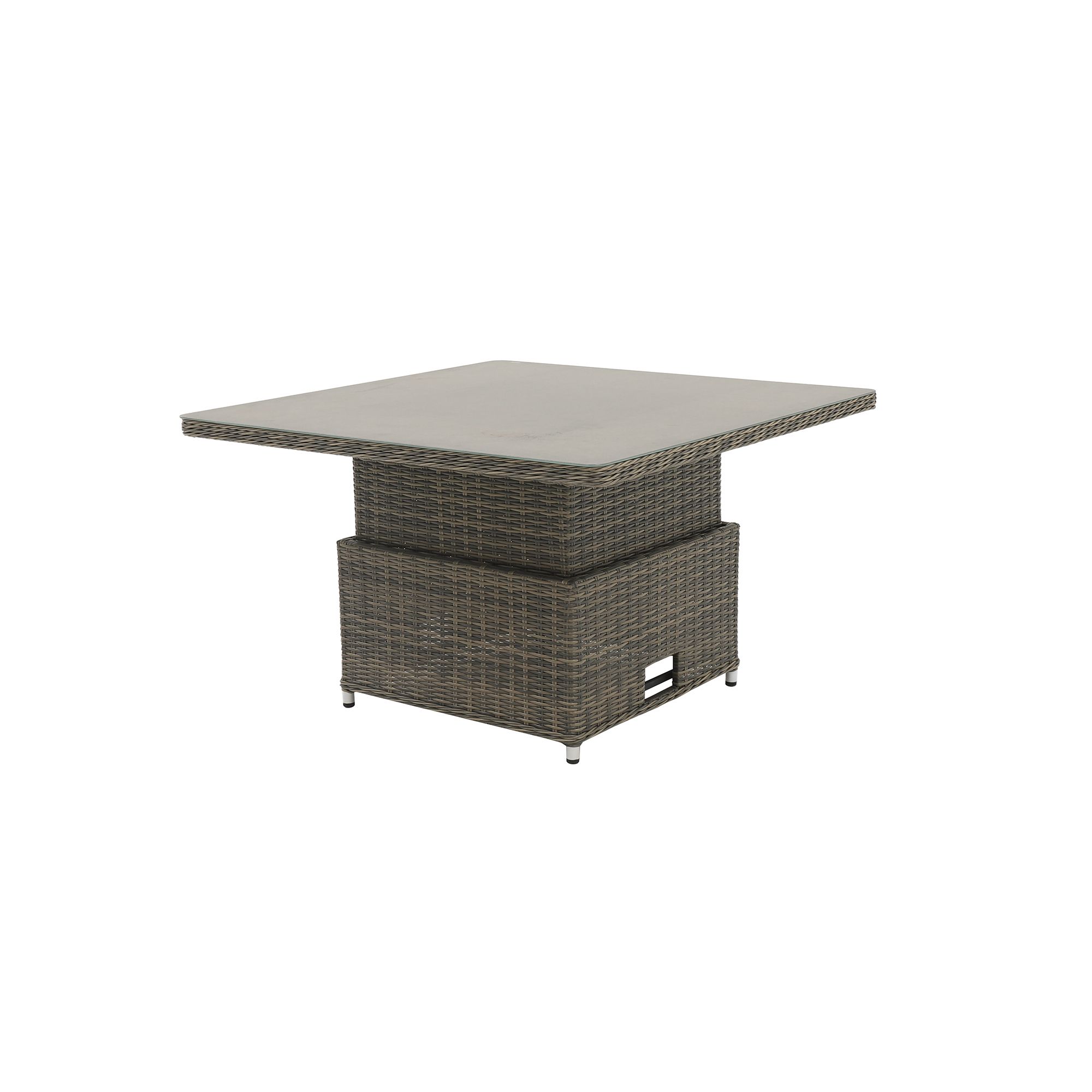 GoodHome Emali Matt Brown Rattan effect 7 Seater Corner Dining set