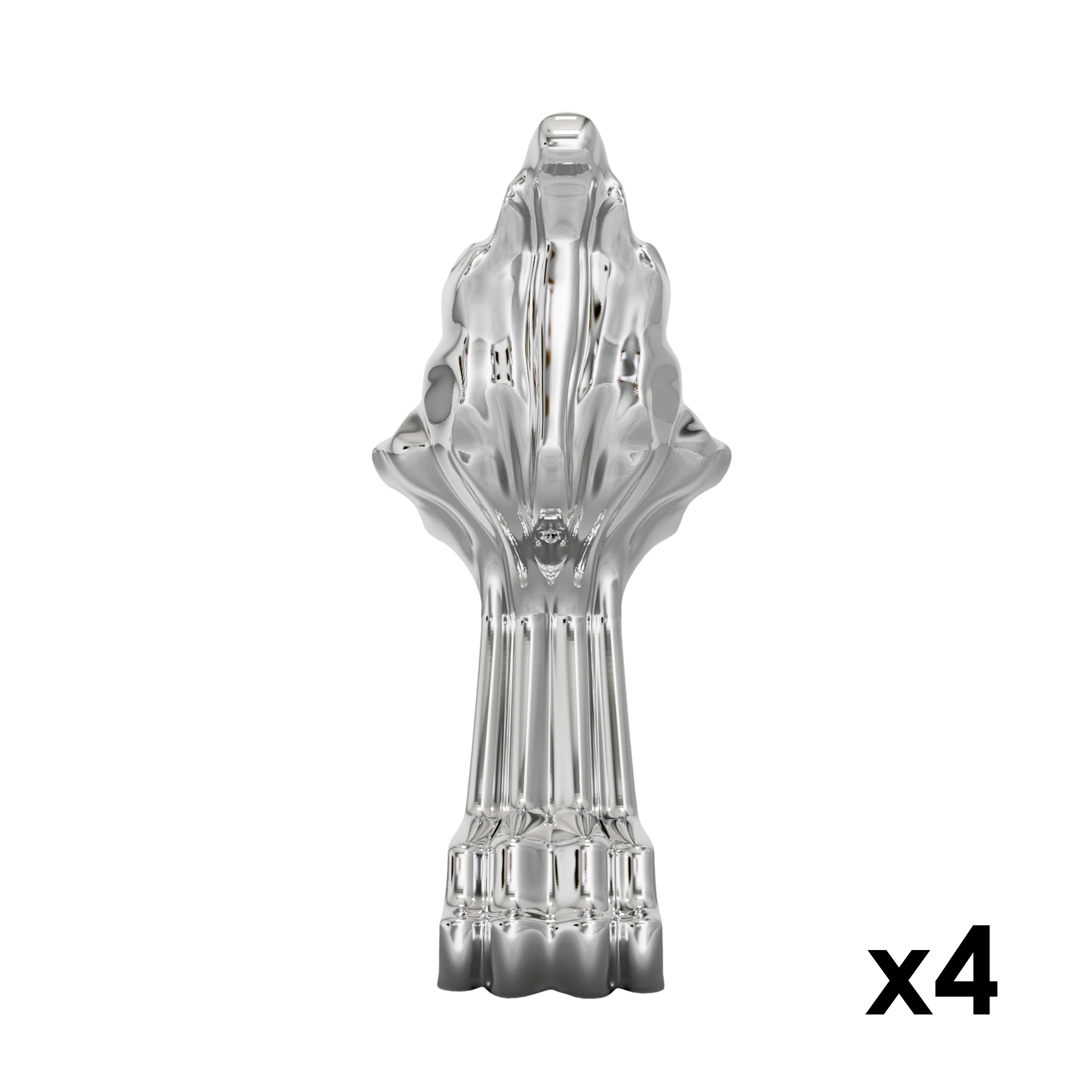 GoodHome Emba Traditional Chrome effect Metal & plastic Bath feet, Pack of 4