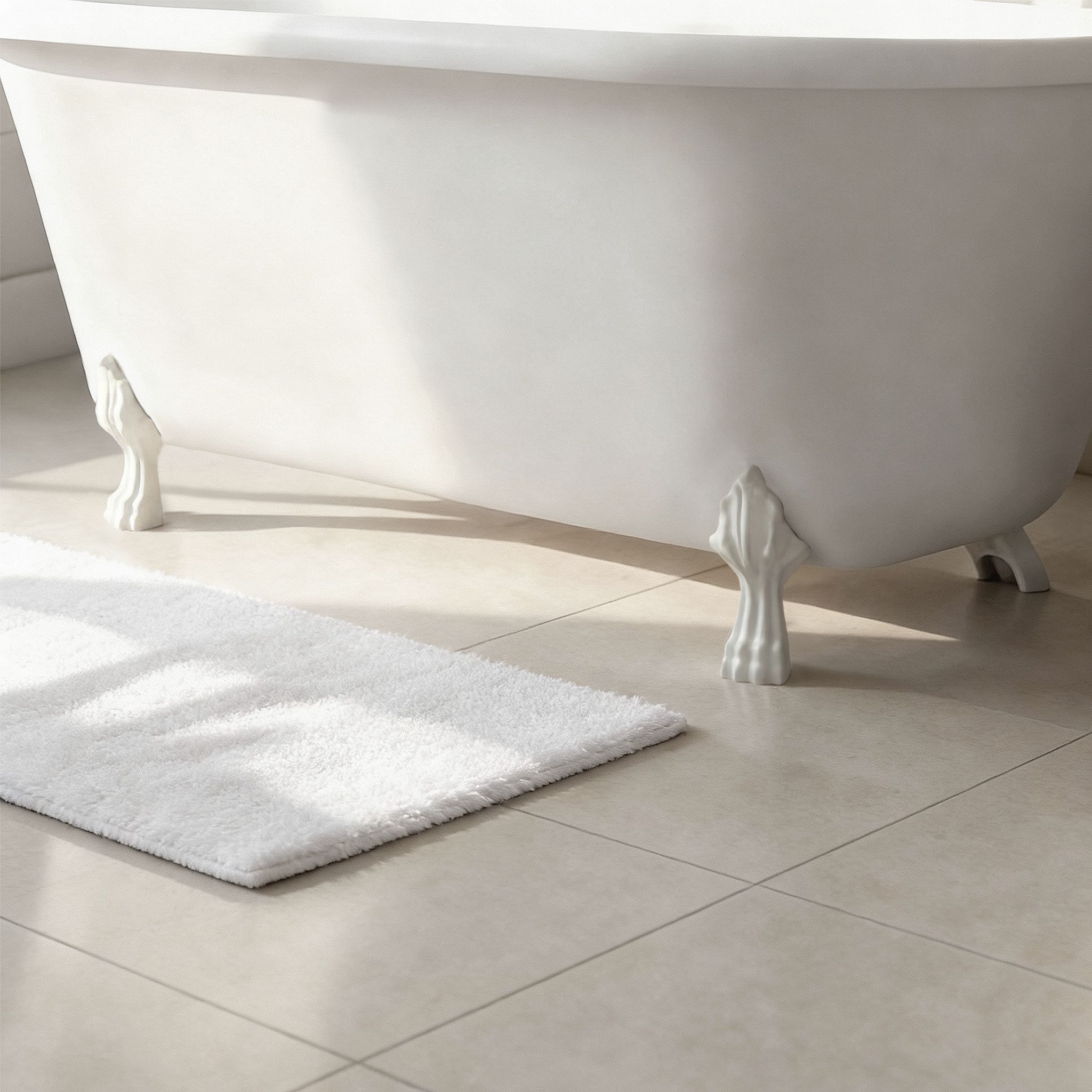 GoodHome Emba Traditional White Metal & plastic Bath feet, Pack of 4