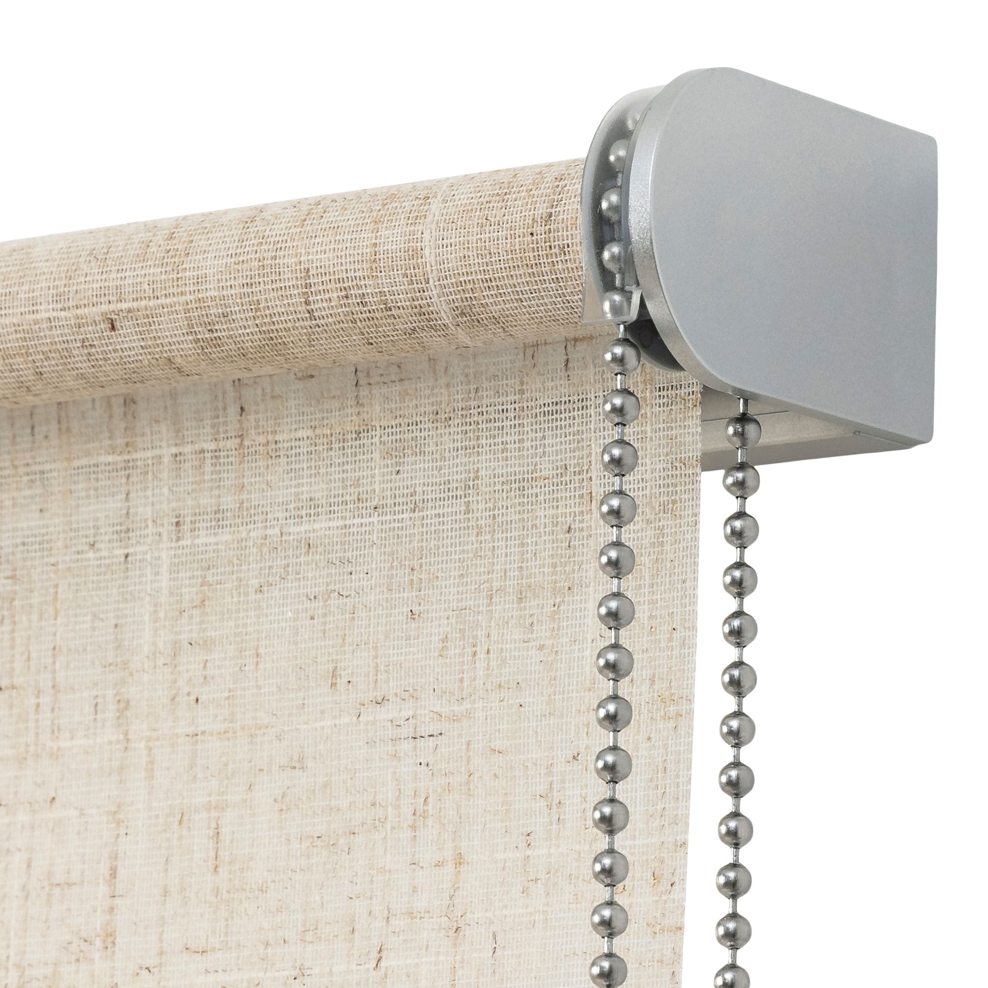 GoodHome Emini Corded Natural Sheer Roller Blind (W)180cm (L)180cm