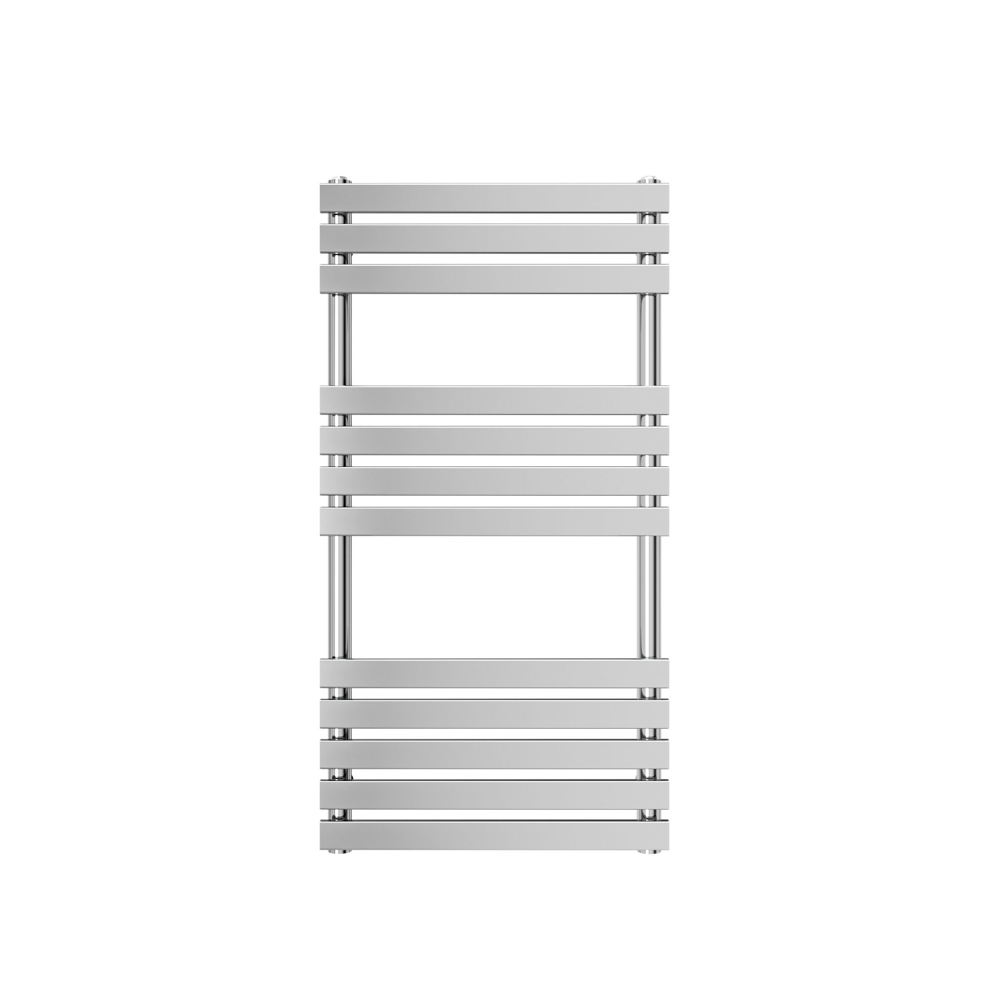 GoodHome Emsworth Chrome effect 1006BTU Vertical Towel radiator (W)500mm x (H)974mm