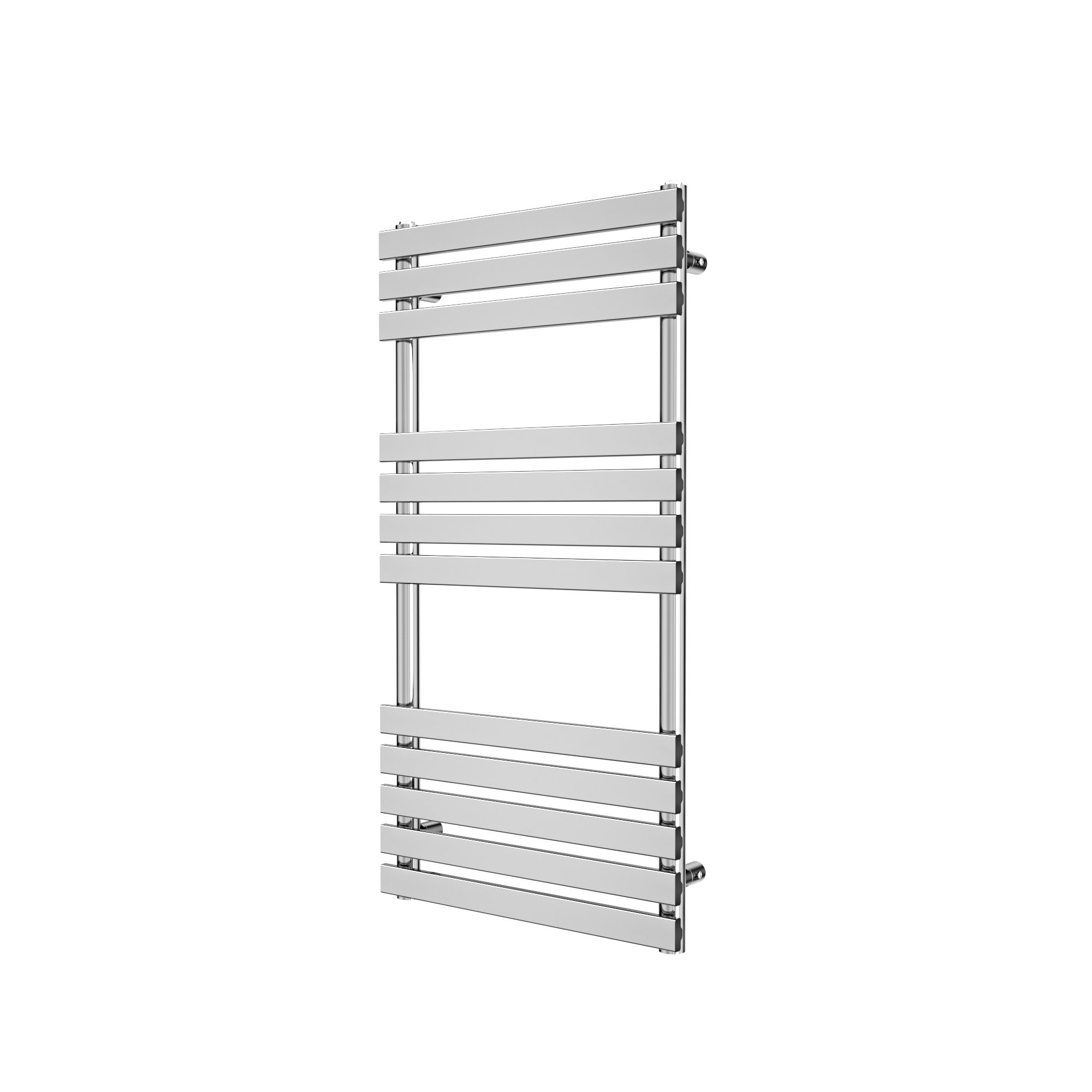 GoodHome Emsworth Chrome effect 1006BTU Vertical Towel radiator (W)500mm x (H)974mm