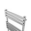 GoodHome Emsworth Chrome effect Vertical Flat Towel radiator (W)500mm x (H)974mm