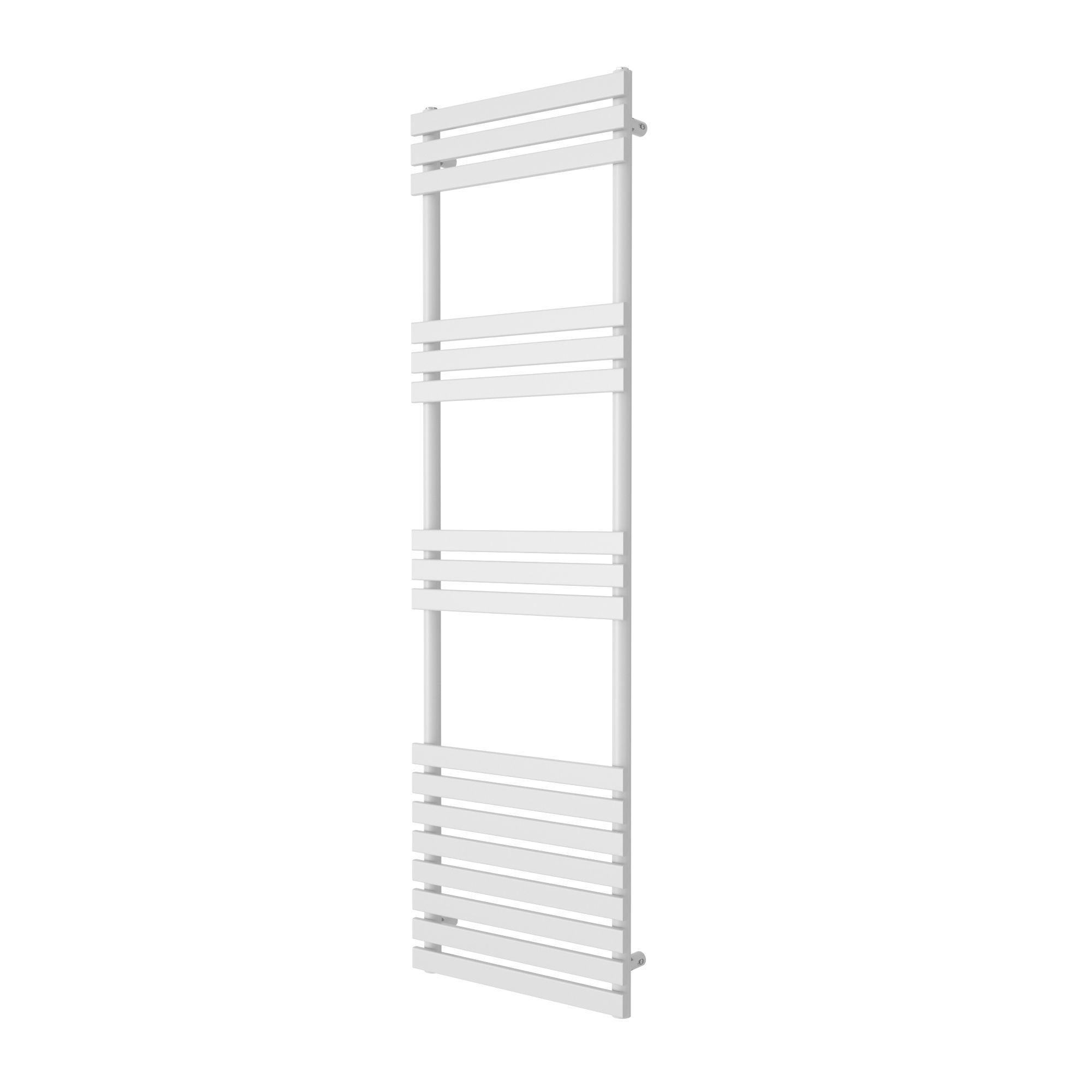 GoodHome Emsworth Vertical Towel radiator, White (W)500mm (H)1700mm