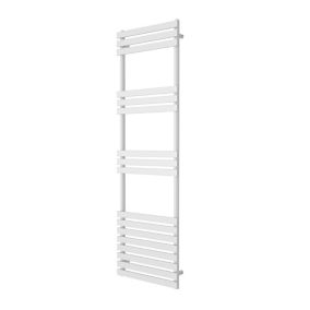 GoodHome Emsworth Vertical Towel radiator, White (W)500mm (H)1700mm