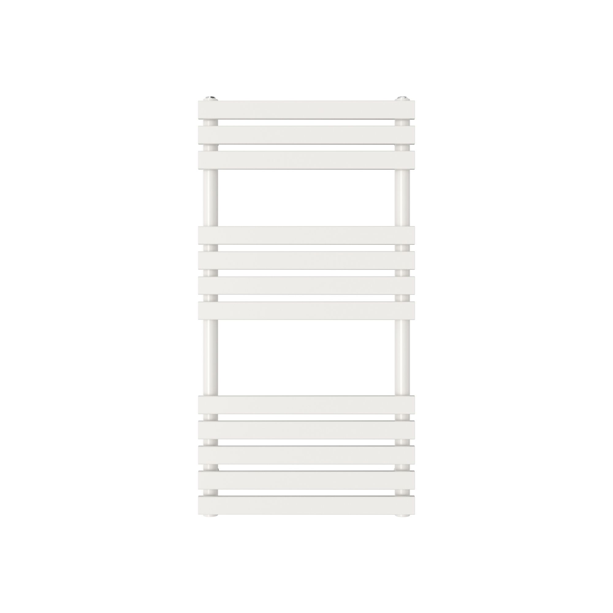 GoodHome Emsworth Vertical Towel radiator, White (W)500mm (H)974mm