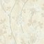 GoodHome Erosa Cream & grey Floral Glitter effect Textured Wallpaper Sample
