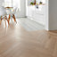 GoodHome Eslov Natural Oak Real wood top layer flooring, 1.94m² Pack