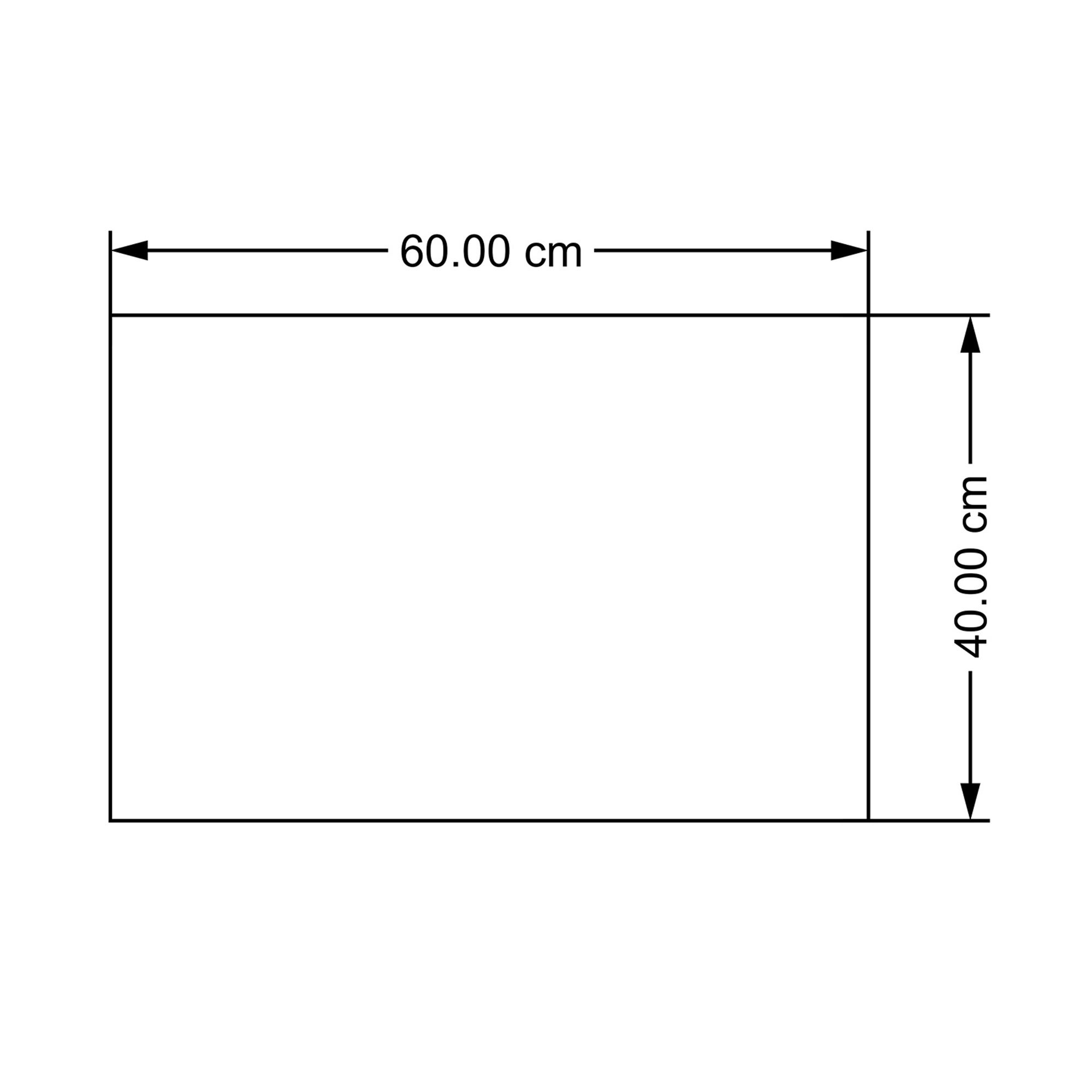 GoodHome Estany Black Mat, 40cm x 60cm