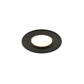GoodHome Etana Black Non-adjustable LED Neutral white Downlight 4.7W IP65