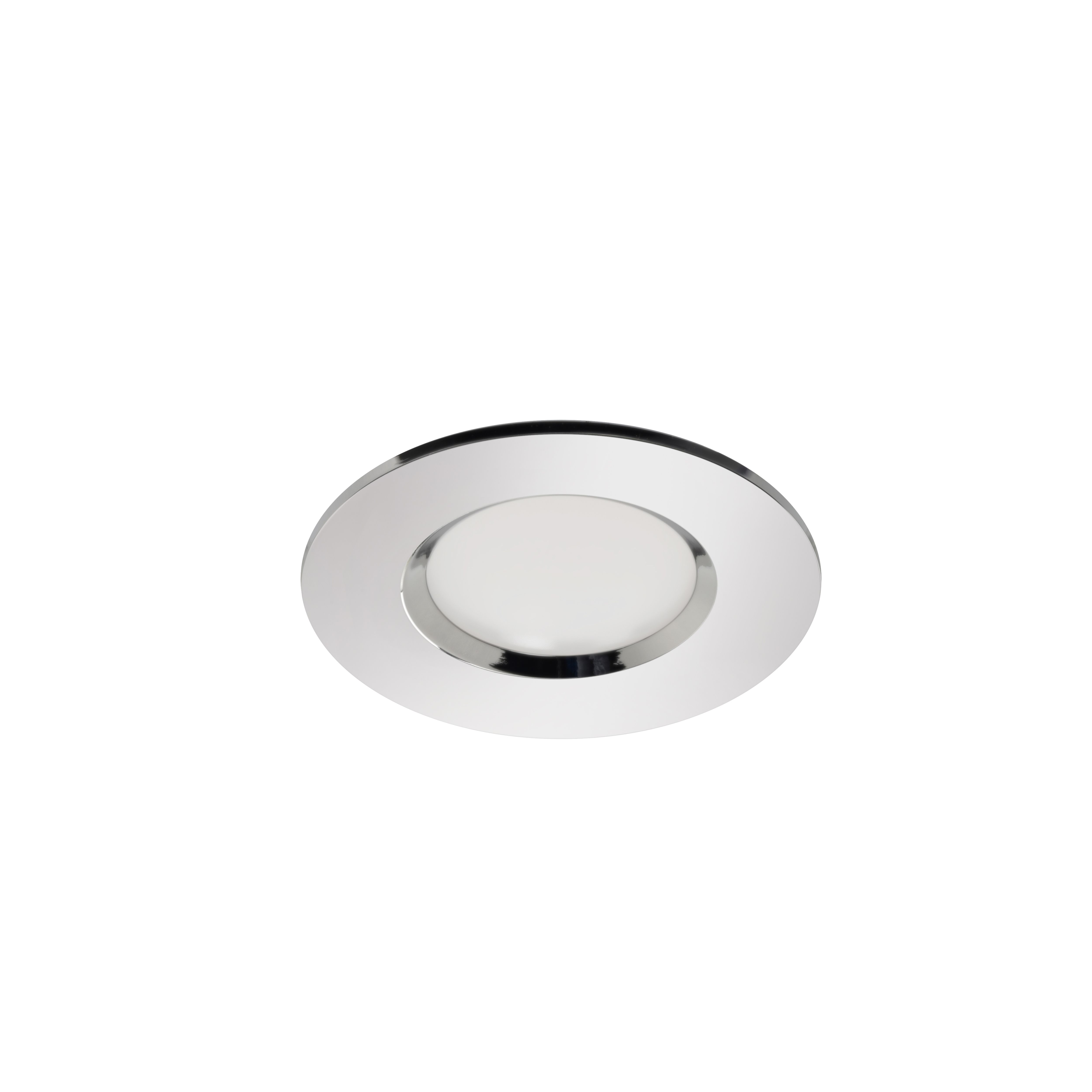 GoodHome Etana Polished Chrome effect Non-adjustable LED Neutral white Downlight 4.7W IP65