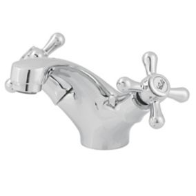 GoodHome Etel 2 lever Traditional Basin Mono mixer Tap