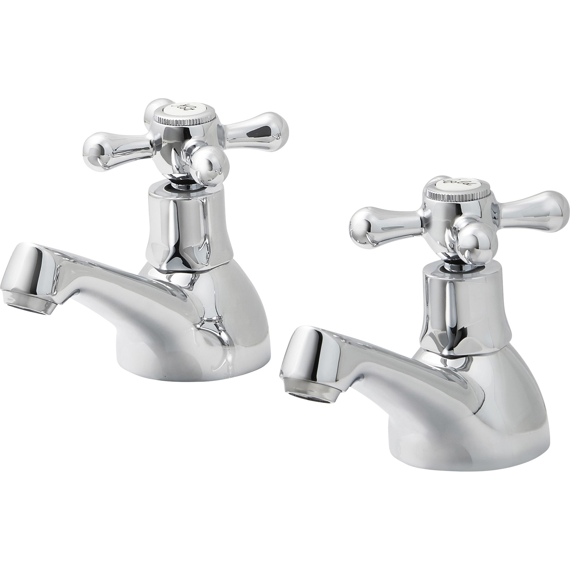 GoodHome Etel Bath Pillar Tap, Pack of 2