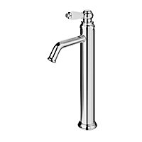 GoodHome Etel Tall Chrome effect Round Deck-mounted Manual Sink or worktop Mono mixer Tap