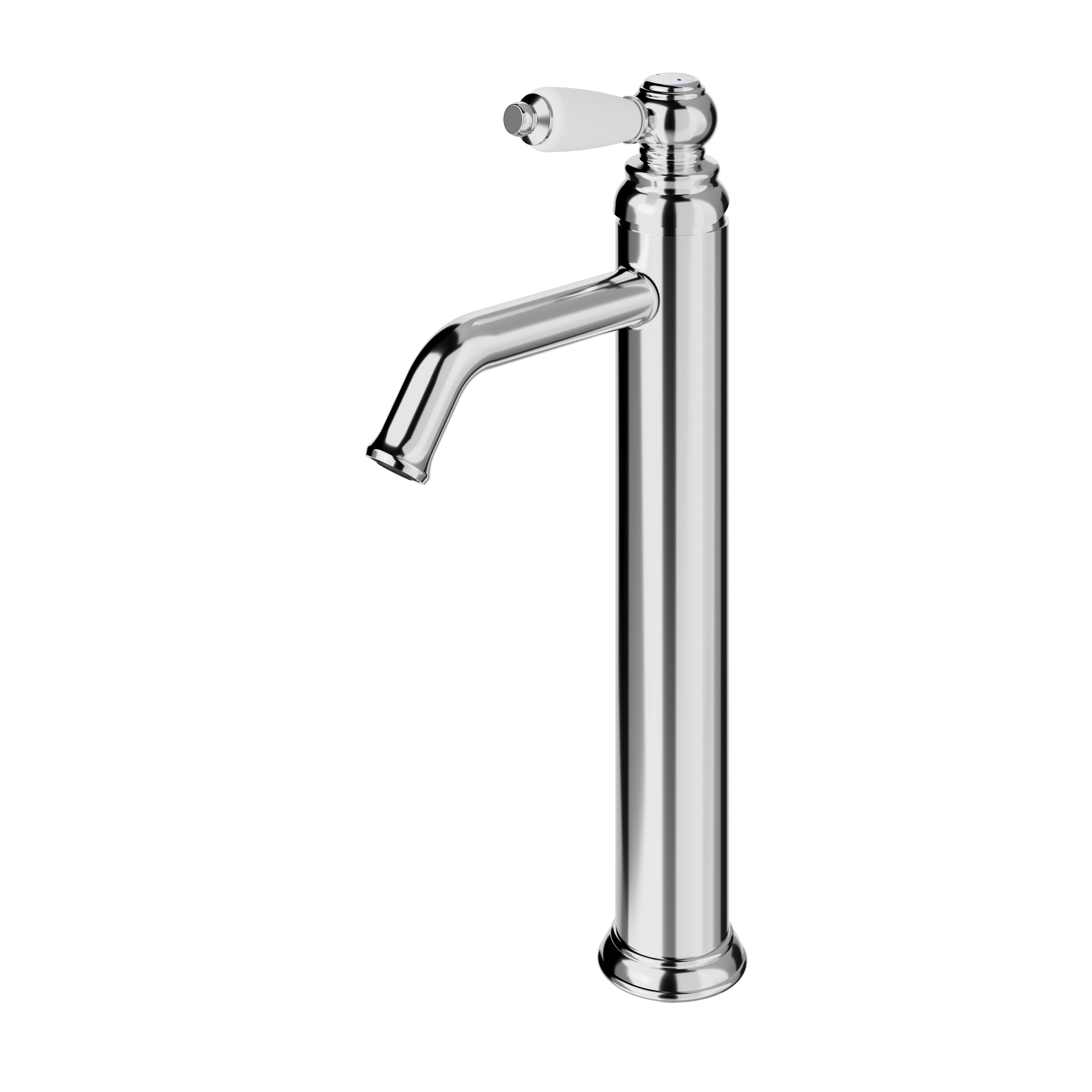 GoodHome Etel Tall Chrome effect Round Manual Sink or worktop Mono mixer Tap