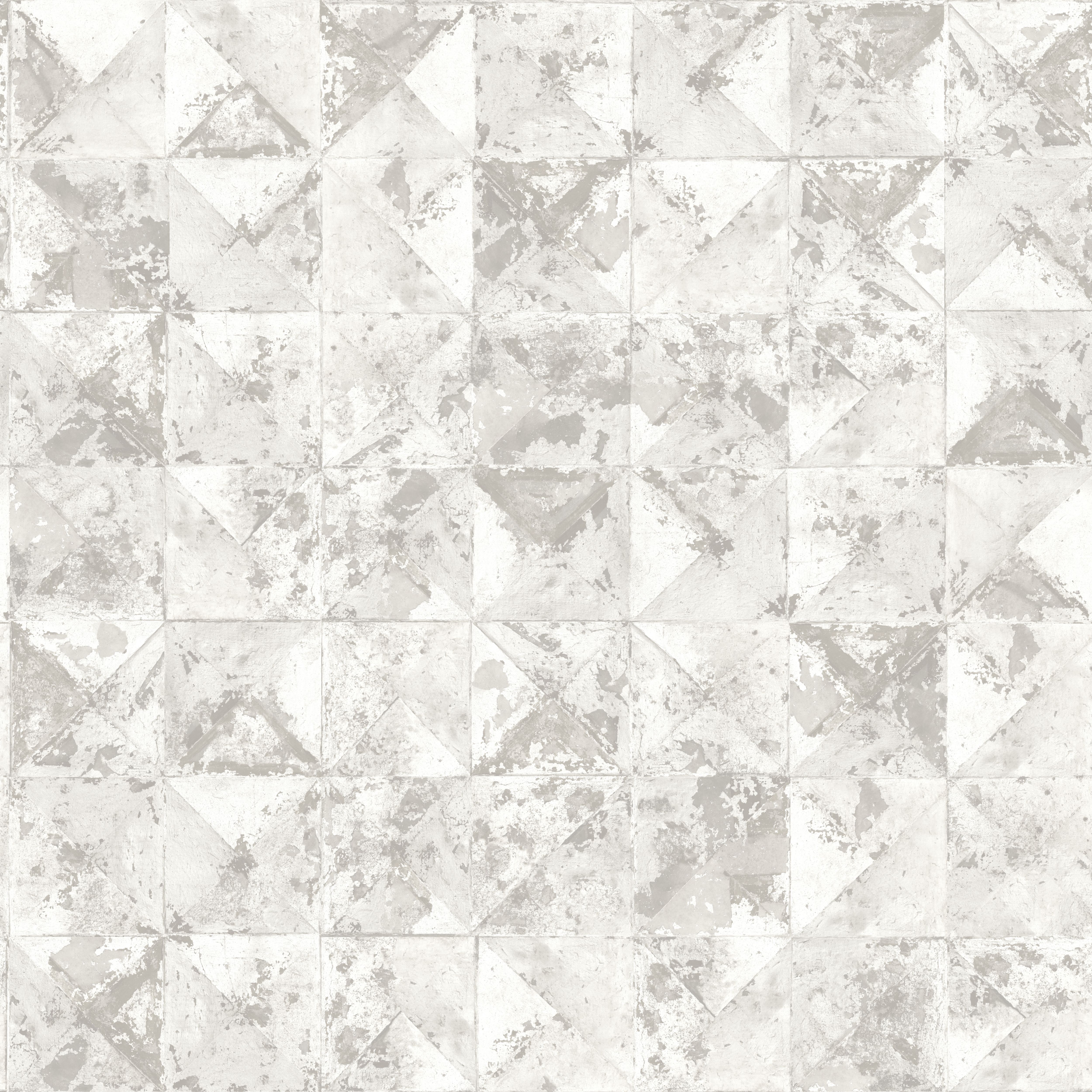 GoodHome Eudya Grey & white Metallic effect Geometric Textured Wallpaper