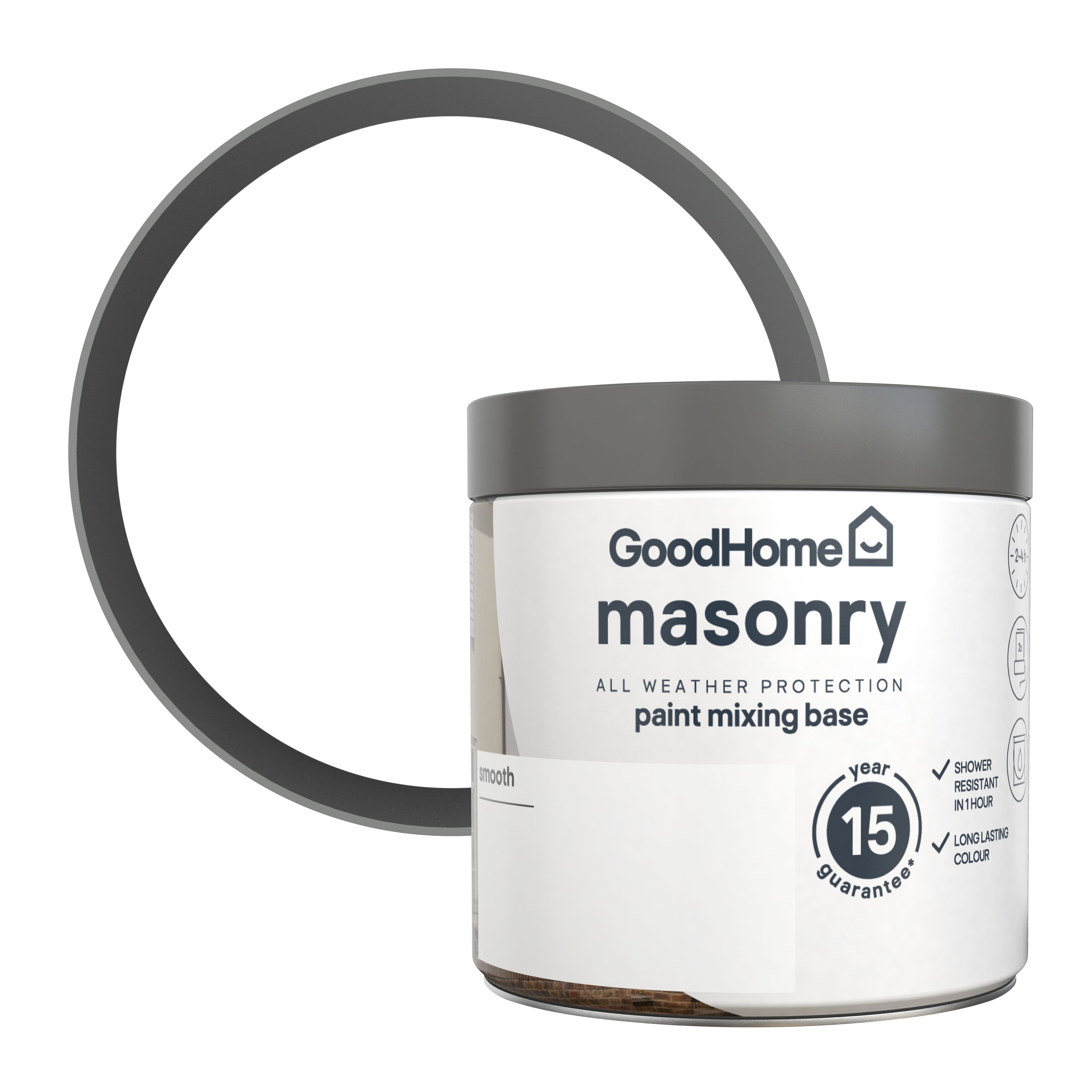 GoodHome Exterior Masonry Matt Paint, Base A, 236ml Tester pot