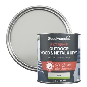 GoodHome Extreme Outdoor Inuvik Satinwood Multi-surface paint, 2.5L