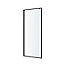 GoodHome Ezili Black Clear glass Fixed Side Shower panel (H)195cm (W)90cm