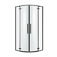 GoodHome Ezili Clear Corner Shower enclosure - Hinged door (W)89cm (D)89cm