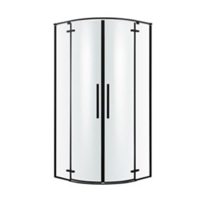 GoodHome Ezili Clear Corner Shower enclosure - Hinged door (W)89cm (D)89cm