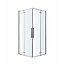 GoodHome Ezili Clear Silver effect Corner Shower enclosure - Hinged door (W)79cm (D)79cm