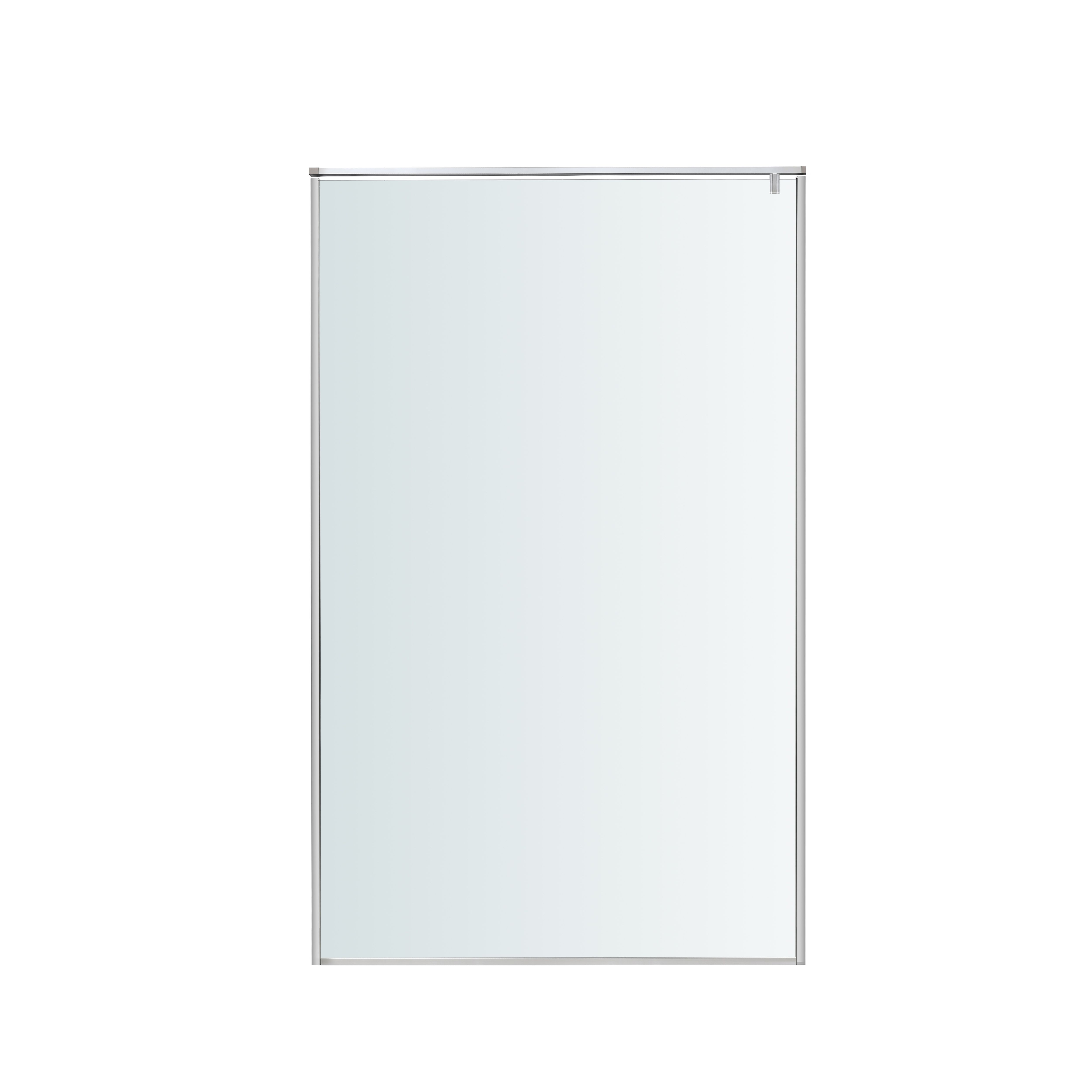 GoodHome Ezili Clear Toughened safety glass Minimal frame Walk-in Wet room glass screen (H)195cm (W)119cm