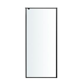 GoodHome Ezili Matt Black Fixed Shower panel (H)1950mm (W)900mm (T)22mm
