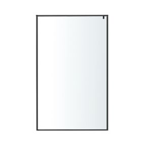 GoodHome Ezili Matt Black Fixed Walk-in Shower panel (H)1950mm (W)1190mm (T)22mm